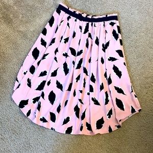 LOFT Pink and Black Skirt - Size M